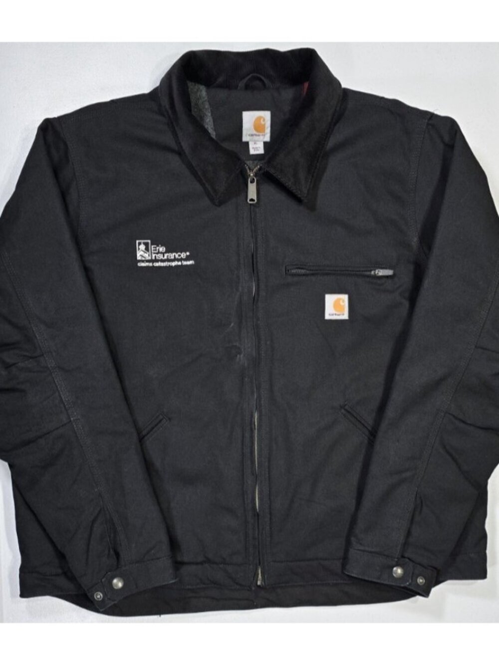 Carhartt Full Zip Blanket Lined Canvas Outdoor Work Chore Coat Jacket Men's XL